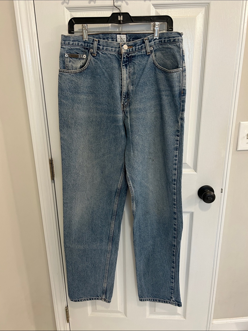 Calvin Klein Jeans Straight Leg Relaxed Fit Light Blue Denim